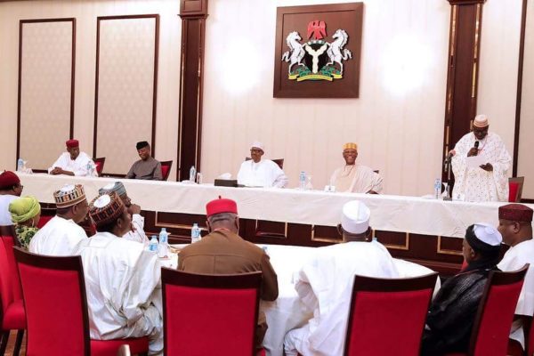 "Opposition does not mean hostility, enmity or antagonism" - Buhari meets APC & PDP leaders - BellaNaija