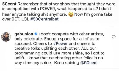There's Enough space for all of us to succeed! 50 Cent is throwing Shade and Gabrielle Union is clapping back