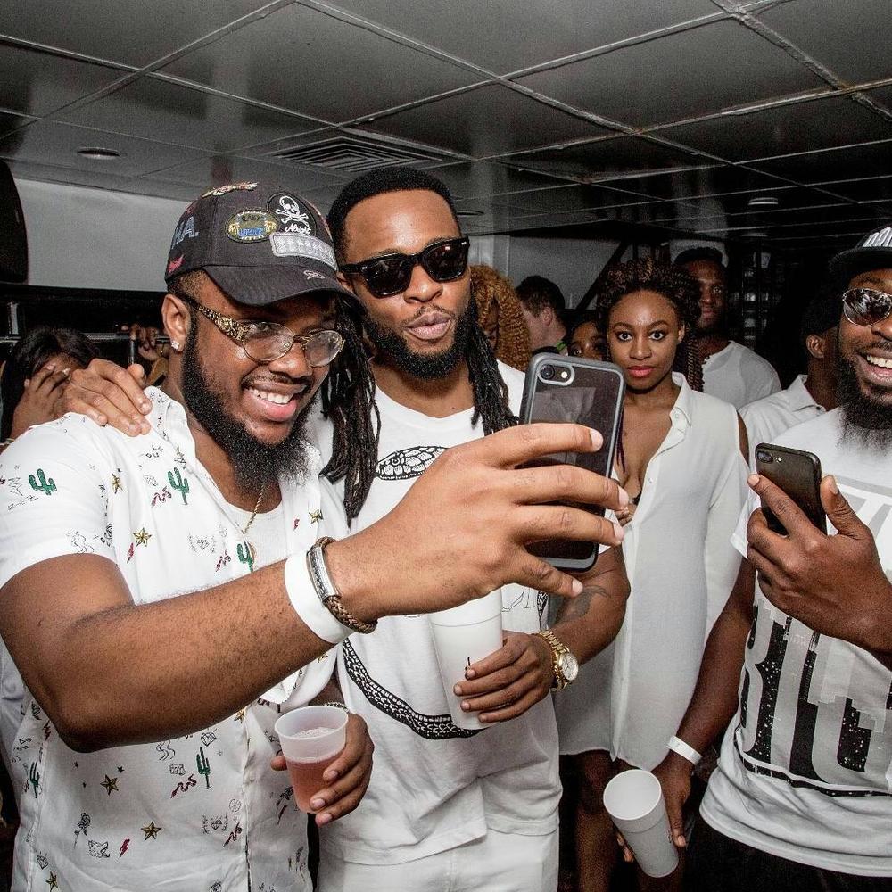 BellaNaija - Chief Obi, Masterkraft, Swanky Jerry... Photos from Flavour's All-White Cruise/Album Listening Party