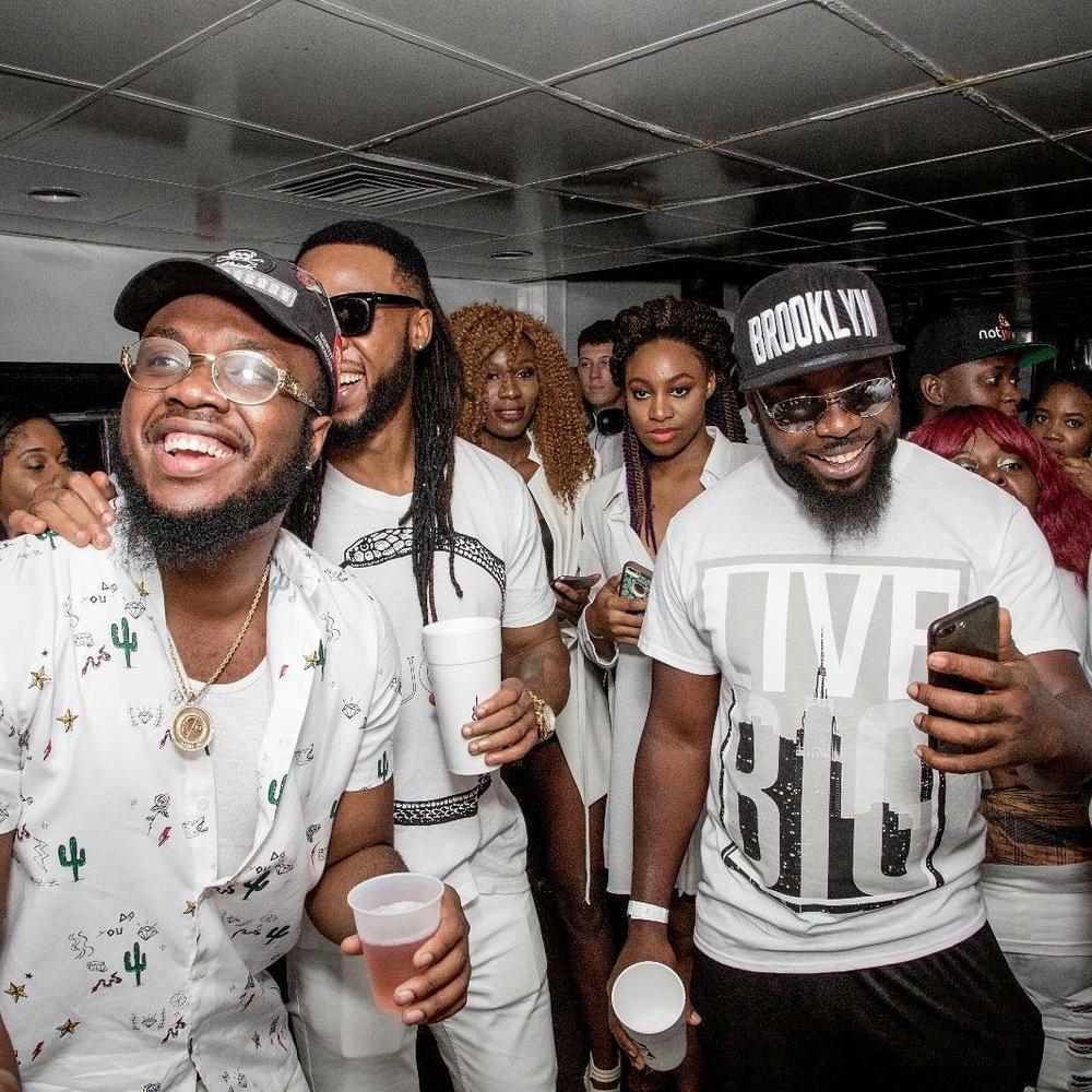 BellaNaija - Chief Obi, Masterkraft, Swanky Jerry... Photos from Flavour's All-White Cruise/Album Listening Party