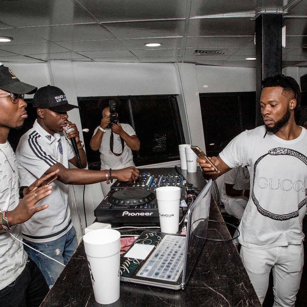 BellaNaija - Chief Obi, Masterkraft, Swanky Jerry... Photos from Flavour's All-White Cruise/Album Listening Party