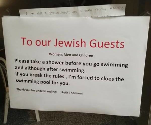 Shower before you Swim - Swiss Hotel accused of Anti-Semitism - BellaNaija