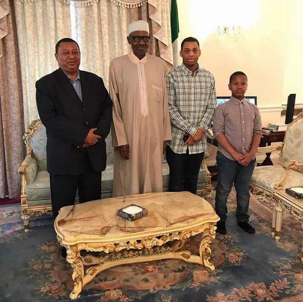 President Buhari receives OPEC Secretary-General Sanusi Barkindo in London - BellaNaija