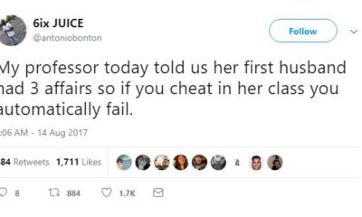 BellaNaija - This Twitter User's College Professor hates Students who Cheat and here's why ?