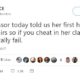 BellaNaija - This Twitter User's College Professor hates Students who Cheat and here's why ?