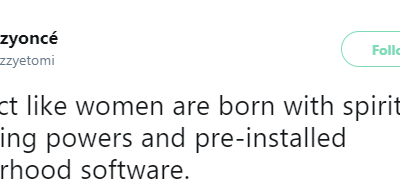 Women aren't born with pre-installed motherhood software - TwitterNG User shares views on Child Care - BellaNaija