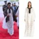 BellaNaija - Aisha Buhari wears Expensive Oscar de la Renta dress to welcome Uganda's First Lady