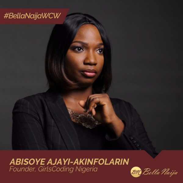 #BellaNaijaWCW Abisoye Ajayi-Akinfolarin is fighting Inequality & Poverty with GirlsCoding Nigeria