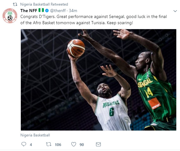 Afrobasket Championship: D'Tigers outlasts Senegal to reach Tournament Final I WATCH