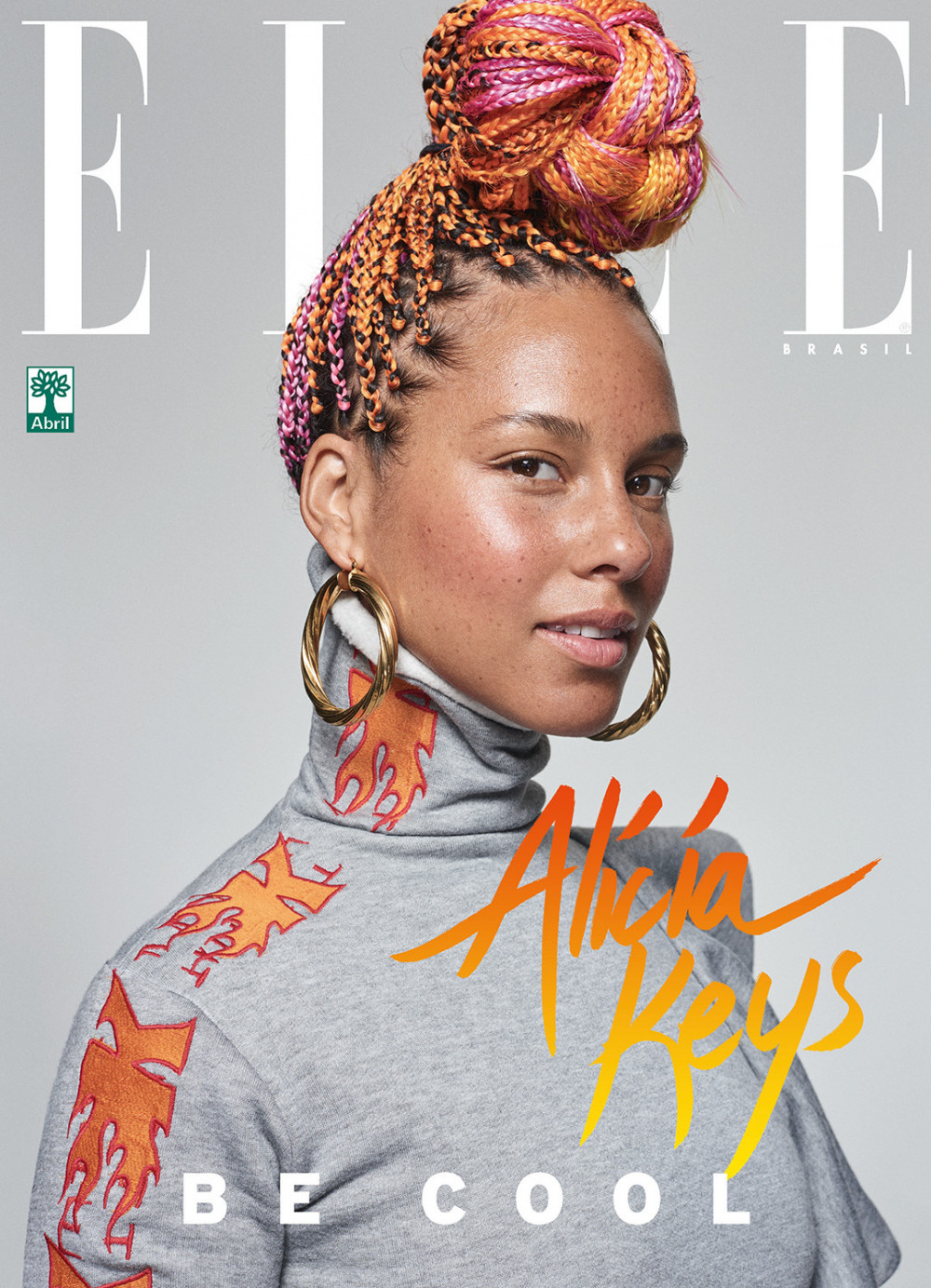 Be Yourself! Alicia Keys is Gorgeous and Bare-Faced for Elle Brasil  Magazine September Issue