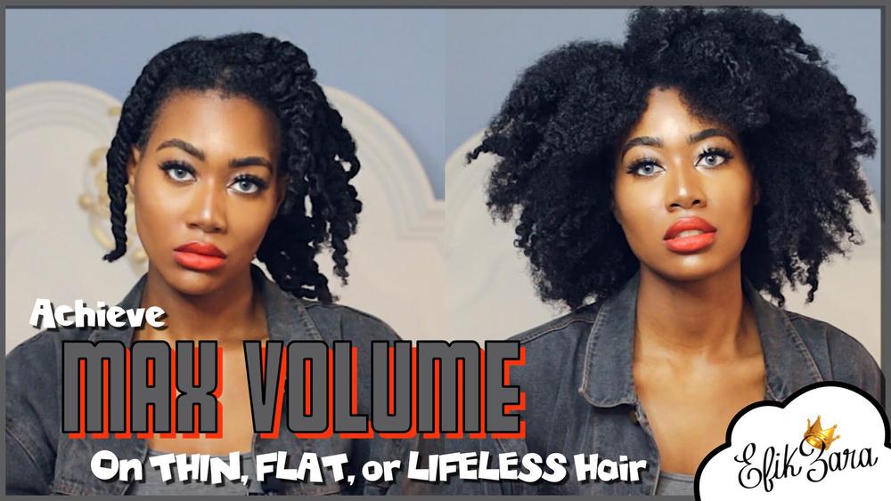 Efik Zara shows How to achieve Maximum Volume with Natural Hair Efik Zara shows How to achieve Maximum Volume with Natural Hair