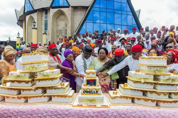 Women from 27 Local Governments gift Governor Rochas with 27 Cakes for Birthday - BellaNaija