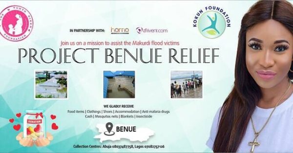 Tonto Dikeh calls on fans to help in Benue Flood Relief - BellaNaija