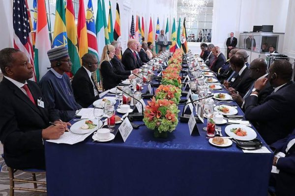 Trump meets with Buhari, other African Leaders - BellaNaija