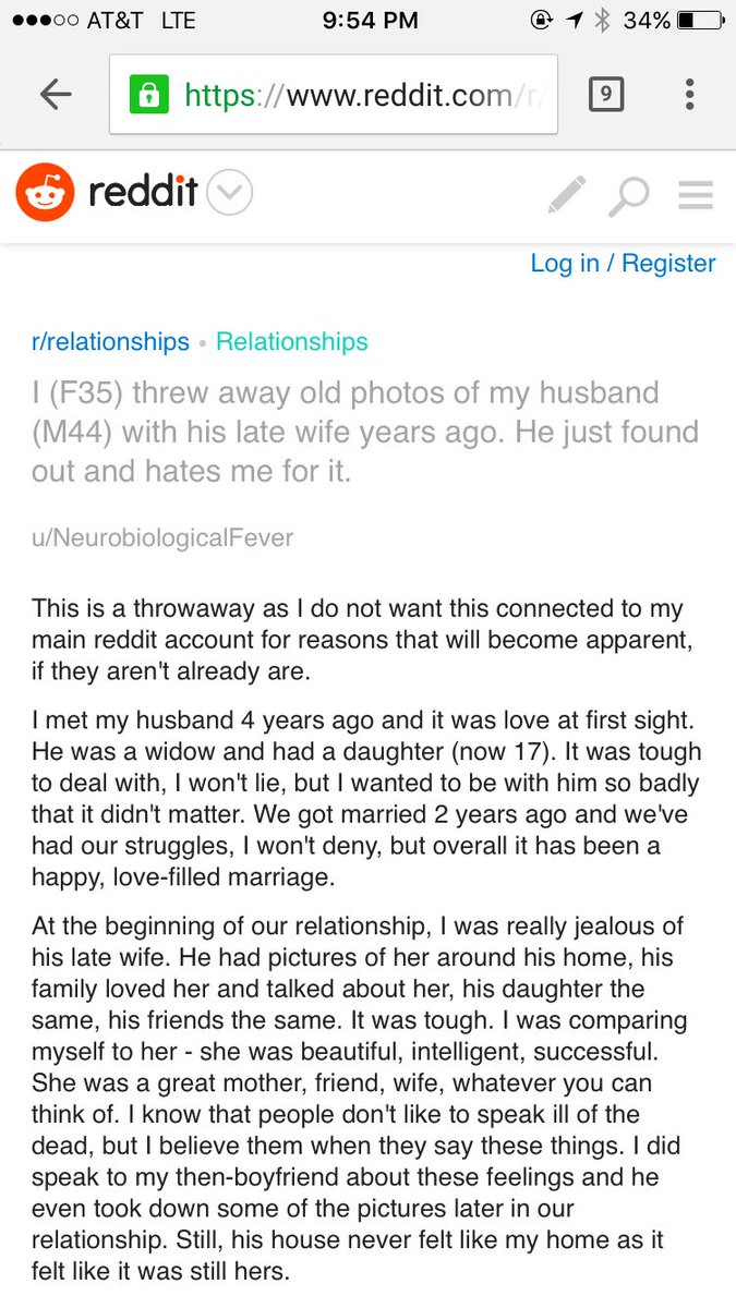 "I threw away old photos of my Husband's late wife" - Reddit User submits shocking revelation