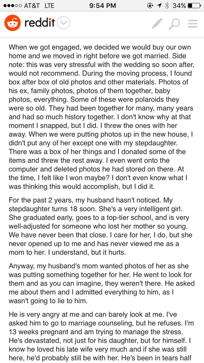 "I threw away old photos of my Husband's late wife" - Reddit User submits shocking revelation