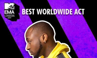 OBO at the Double! Davido wins MTV EMA's "Best Worldwide Act"