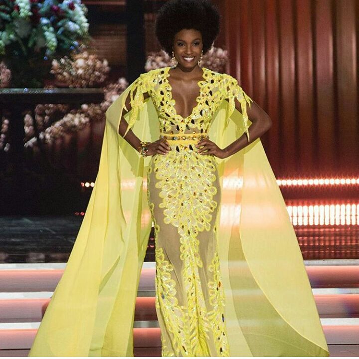 Miss Jamaica Davina Bennett rocked her Natural Afro at the Miss Universe Pageant which the Internet absolutely adores