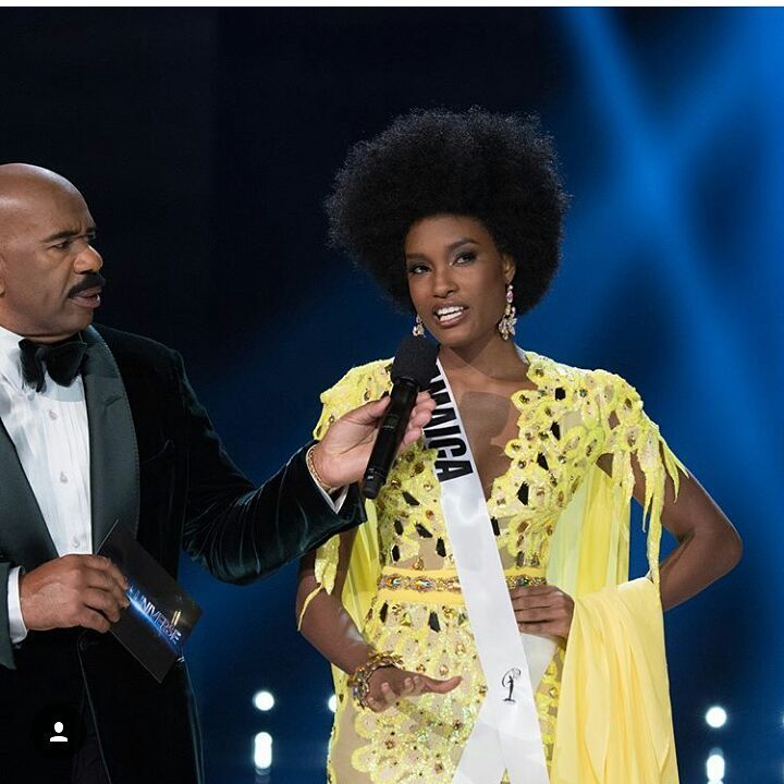 Miss Jamaica Davina Bennett rocked her Natural Afro at the Miss Universe Pageant which the Internet absolutely adores