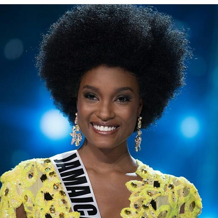 Miss Jamaica Davina Bennett rocked her Natural Afro at the Miss Universe Pageant which the Internet absolutely adores