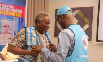 Olu Jacobs, Ngozi Ezeonu, Hafiz "Saka" Ayetoro inducted as FRSC Celebrity Special Marshals | WATCH - BellaNaija