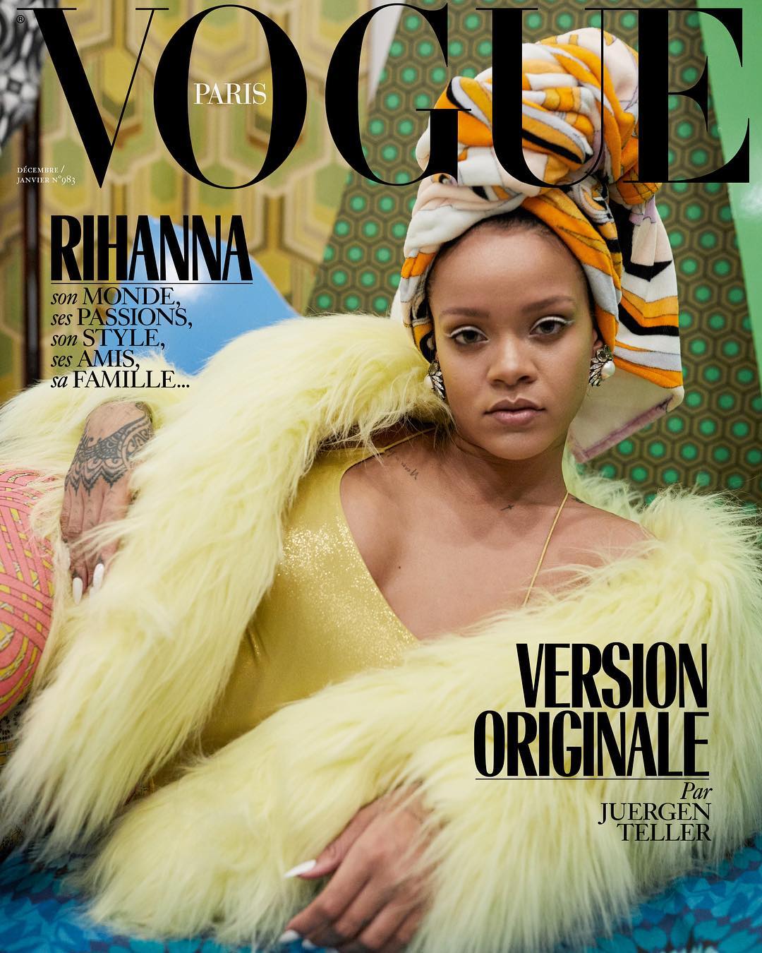 Entertainment Rihanna covers Vogue Paris Christmas Issue