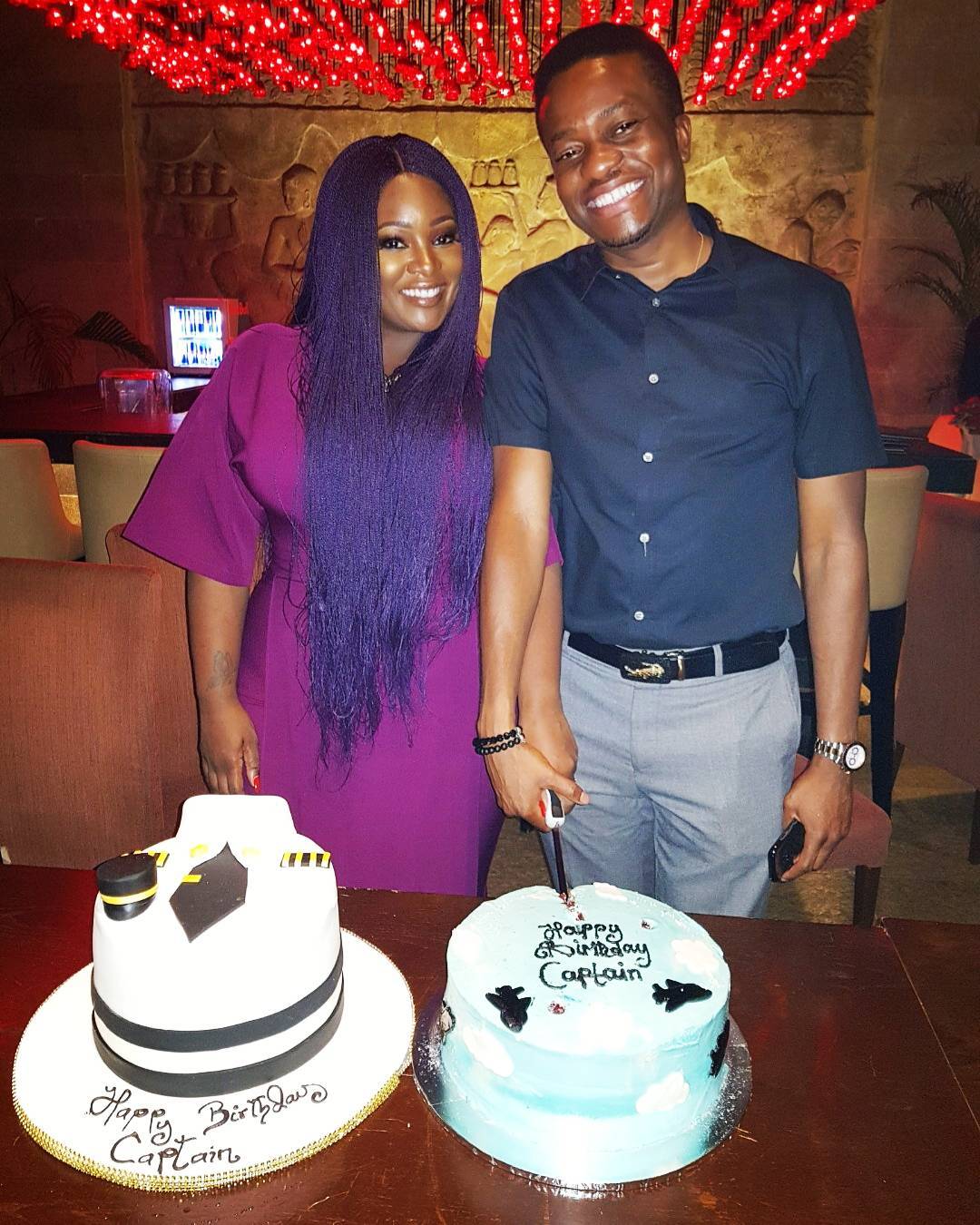 Toolz & Husband Tunde Demuren are all Smiles as 'they' Celebrate Birthday - BellaNaija