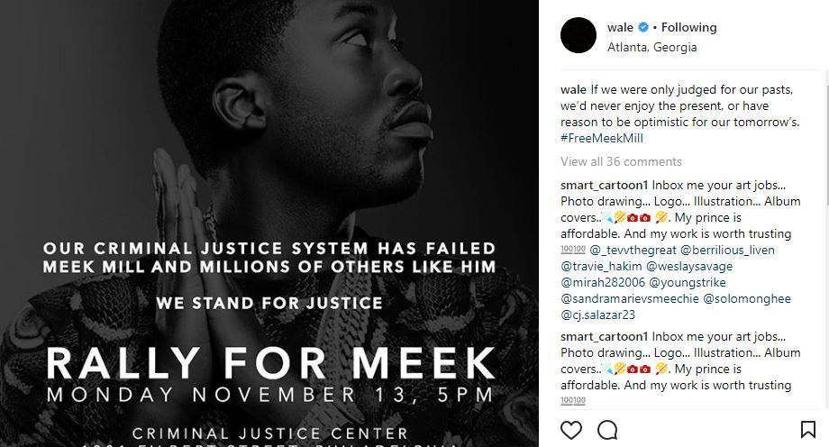 #Rally4Meek: Wale, Kevin Hart to join protest against Meek Mill incarceration