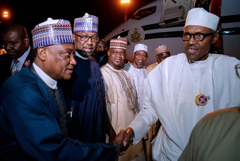 Buhari, Aregbesola, Yahaya Bello arrive Jordan for Tourism Summit