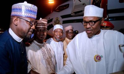 Buhari, Aregbesola, Yahaya Bello arrive Jordan for Tourism Summit