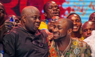 Season to Remember! Davido & Dele Momodu reconcile at Ovation Red Carol 2017