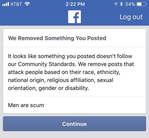 Facebook bans Users from posting "Men are scum" - BellaNaija