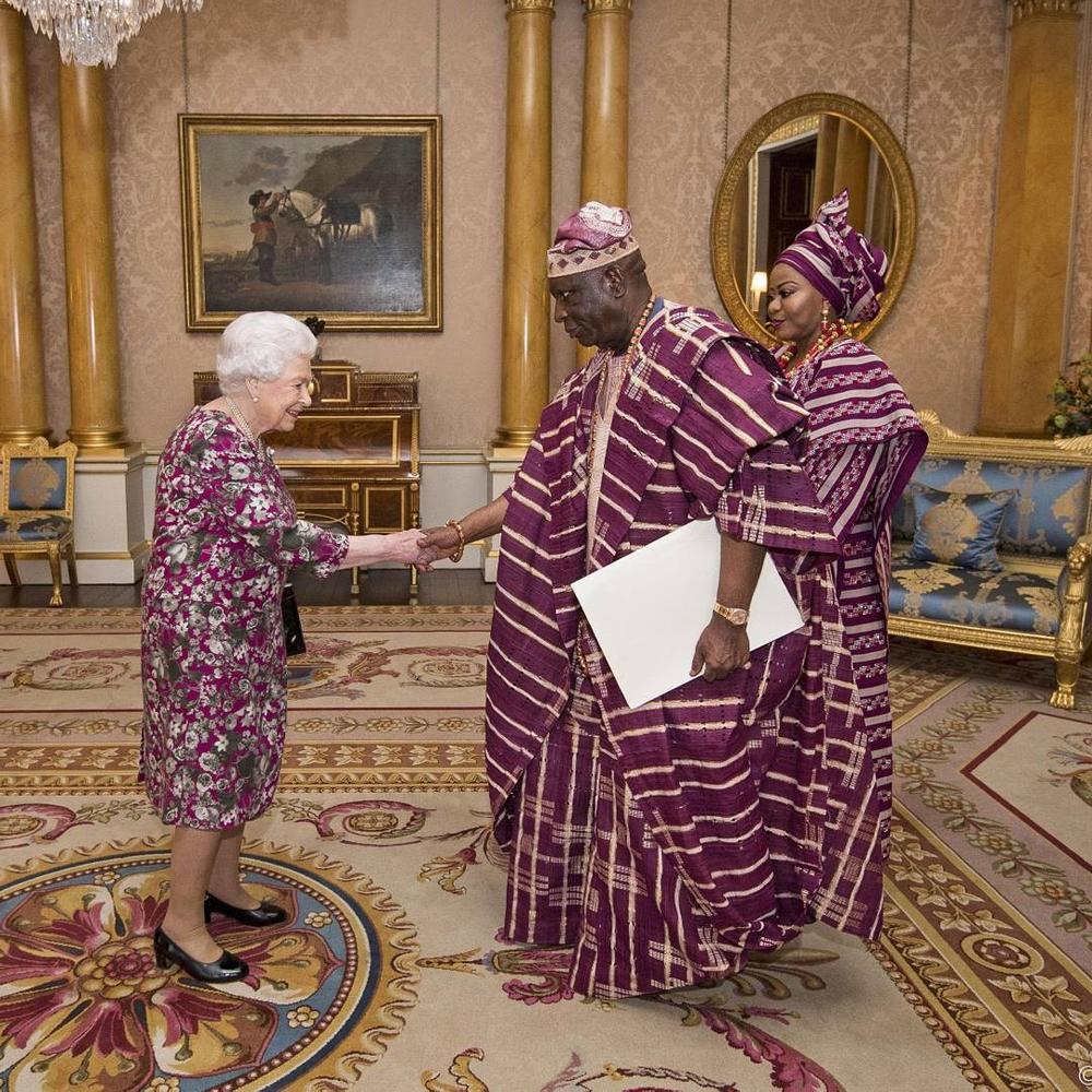 Queen Elizabeth II receives Nigeria's High Commissioner to the UK George Adesola Oguntade - BellaNaija