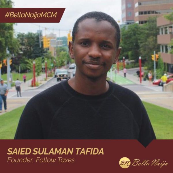 #BellaNaijaMCM: Saied Sulaman Tafida is using Follow Taxes to Enhance Taxpayer Education & Fight Corruption