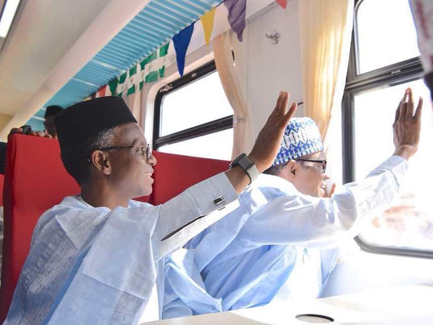 President Buhari visits Kaduna to Commission New Coaches and Locomotives for Kaduna-Abuja Train Service - BellaNaija