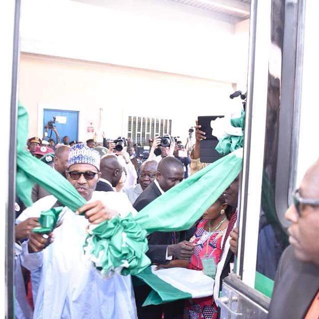President Buhari visits Kaduna to Commission New Coaches and Locomotives for Kaduna-Abuja Train Service - BellaNaija