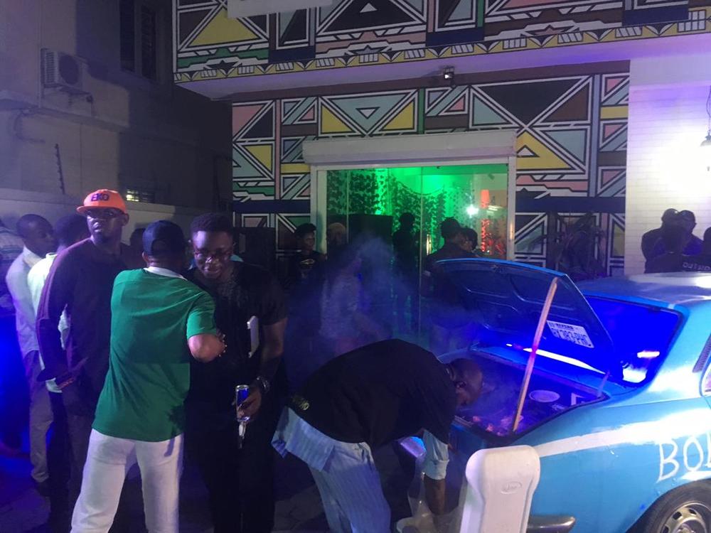 Davido, Phyno, Idia Aisien turn up for Burna Boy's Private Listening of "Outside" Album