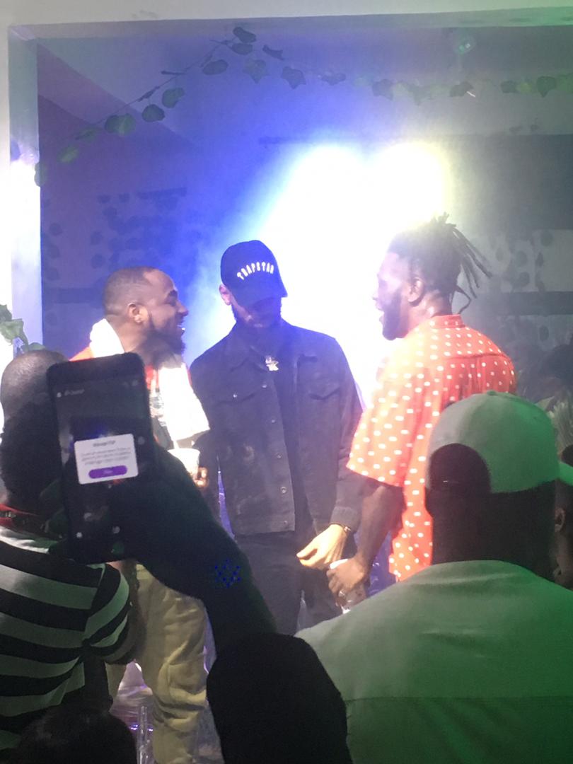 Davido, Phyno, Idia Aisien turn up for Burna Boy's Private Listening of "Outside" Album