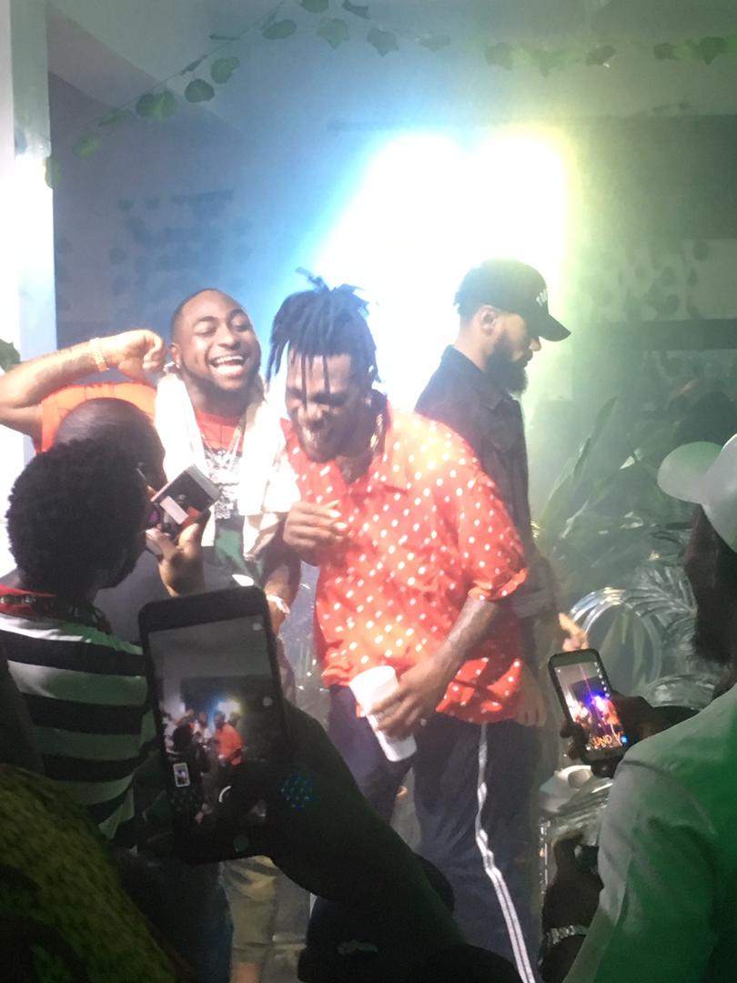 Davido, Phyno, Idia Aisien turn up for Burna Boy's Private Listening of "Outside" Album