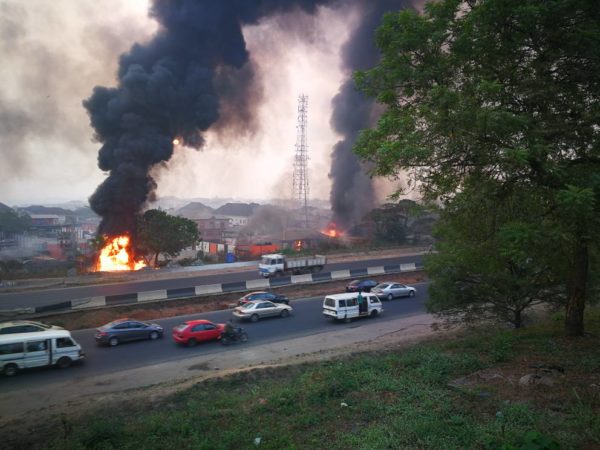 Gas Station reportedly explodes at CMD Road, Magodo - BellaNaija