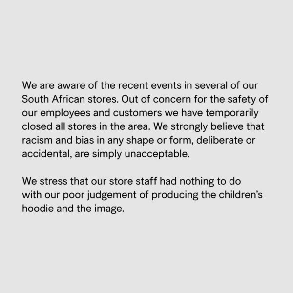 H&M closes Stores in South Africa following Vandalization - BellaNaija