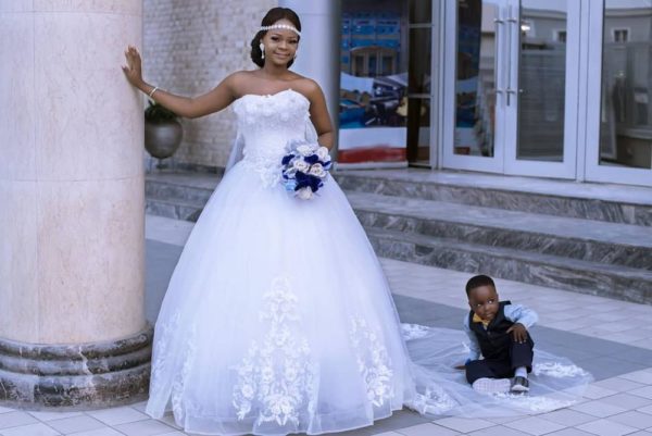 The Photobombers! 3-Year-Old Tobi joins Olajumoke in Wedding-Themed Photoshoot - BellaNaija