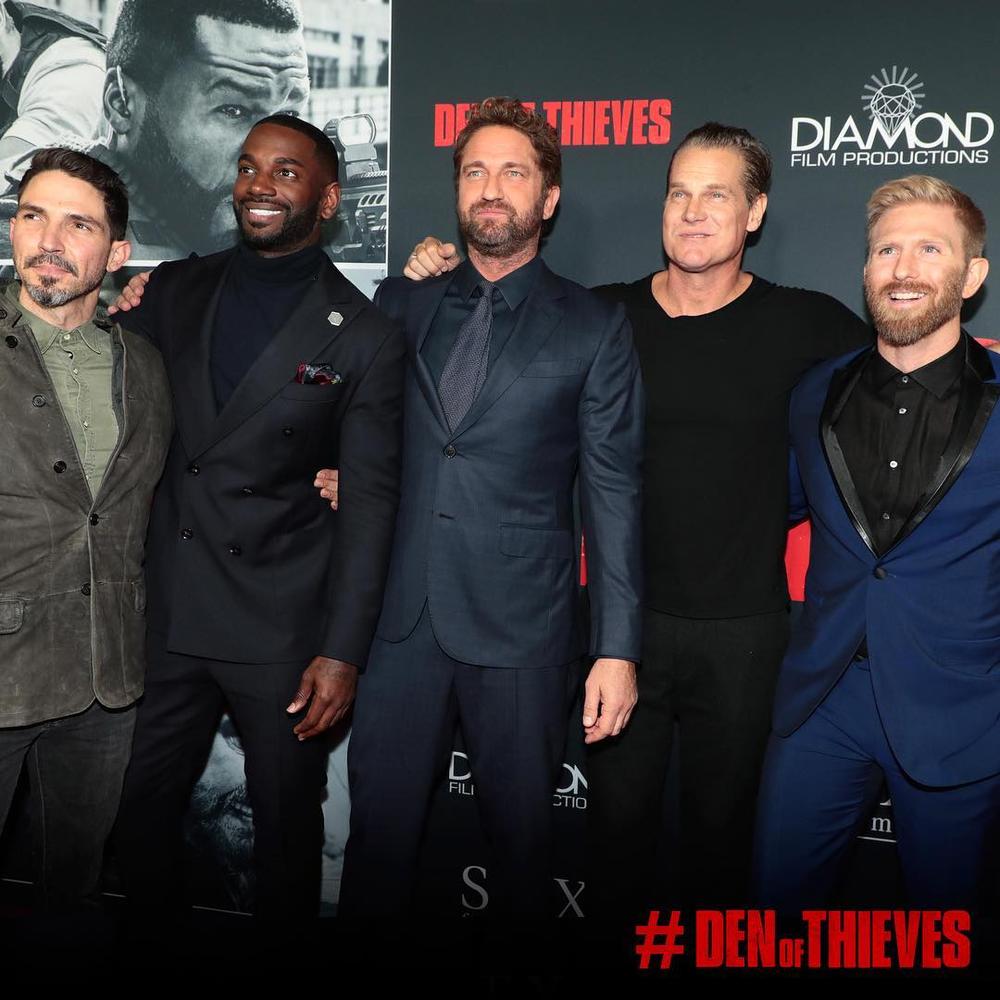 Gerard Butler, 50 Cent & Son grace the Premiere of Action-Packed Movie