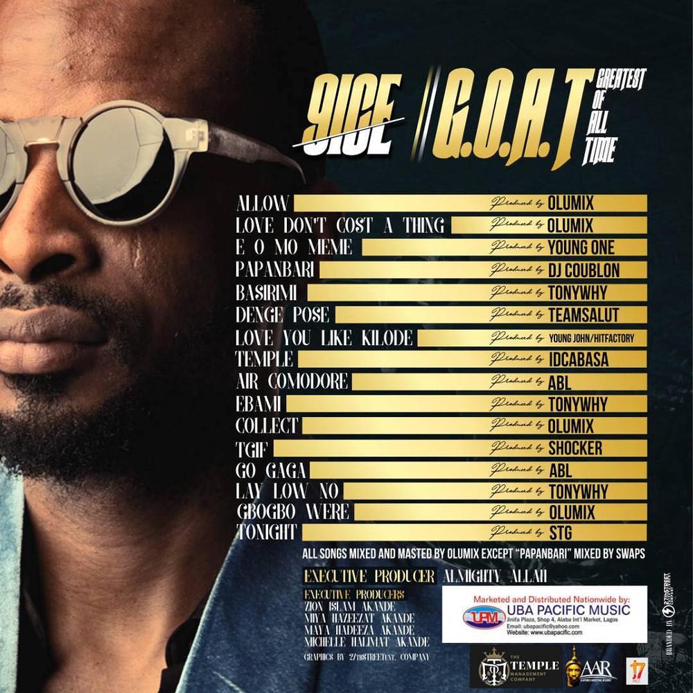 The "G.O.A.T"! ? 9ice unveils Tracklist for New Album