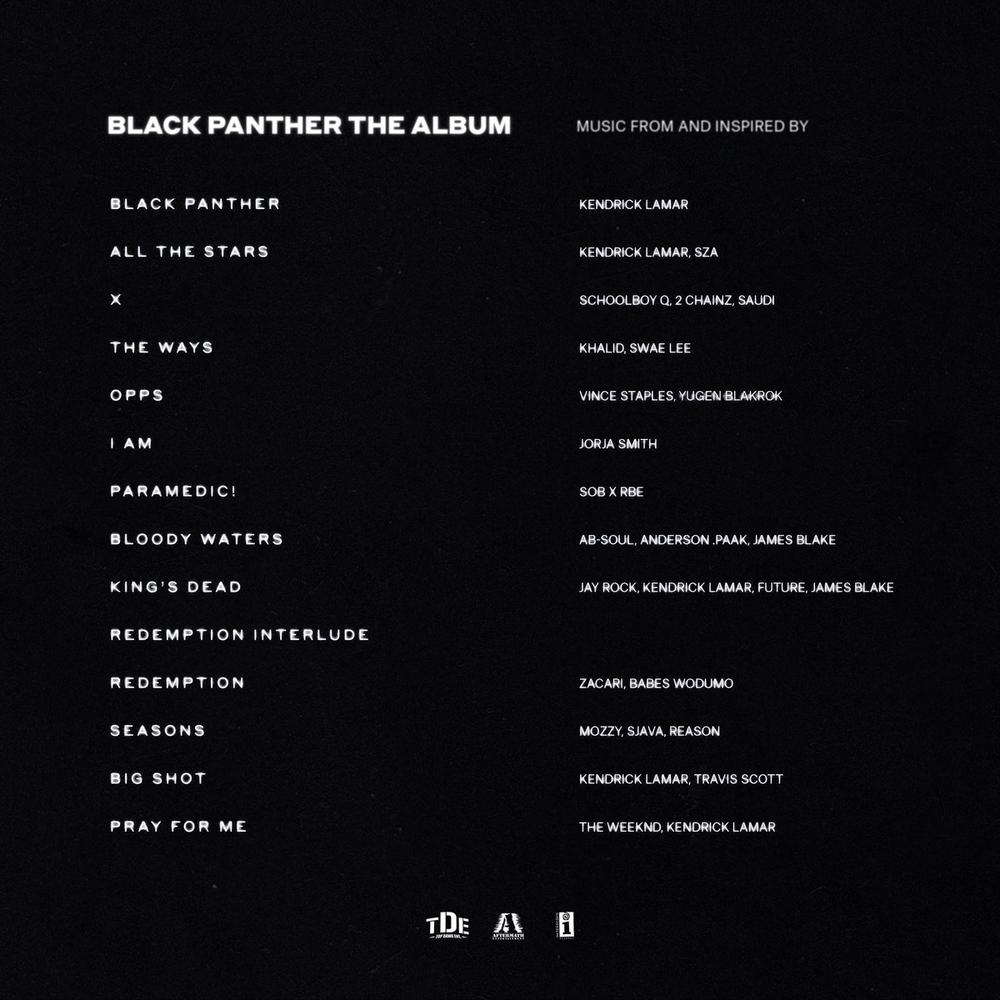 Kendrick Lamar unveils "Black Panther: The Album" Cover & Tracklist