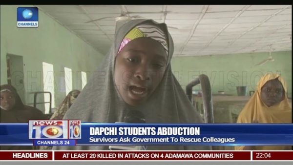 #DapchiGirls: Survivors plead with FG to rescue their Friends | WATCH - BellaNaija