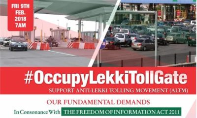 #OccupyLekkiTollGate Protest to take place on Friday Morning