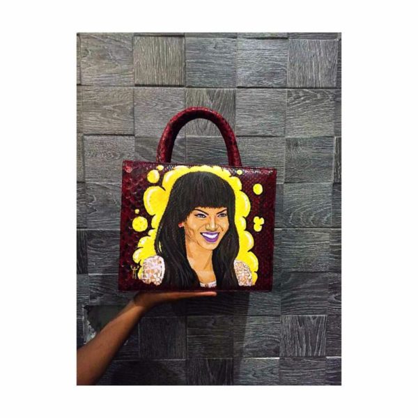 Dricky’s art work on an Apàárt Handbag