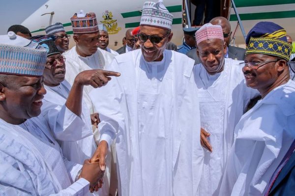 President Buhari attends Ajimobi-Ganduje wedding in Kano - BellaNaija