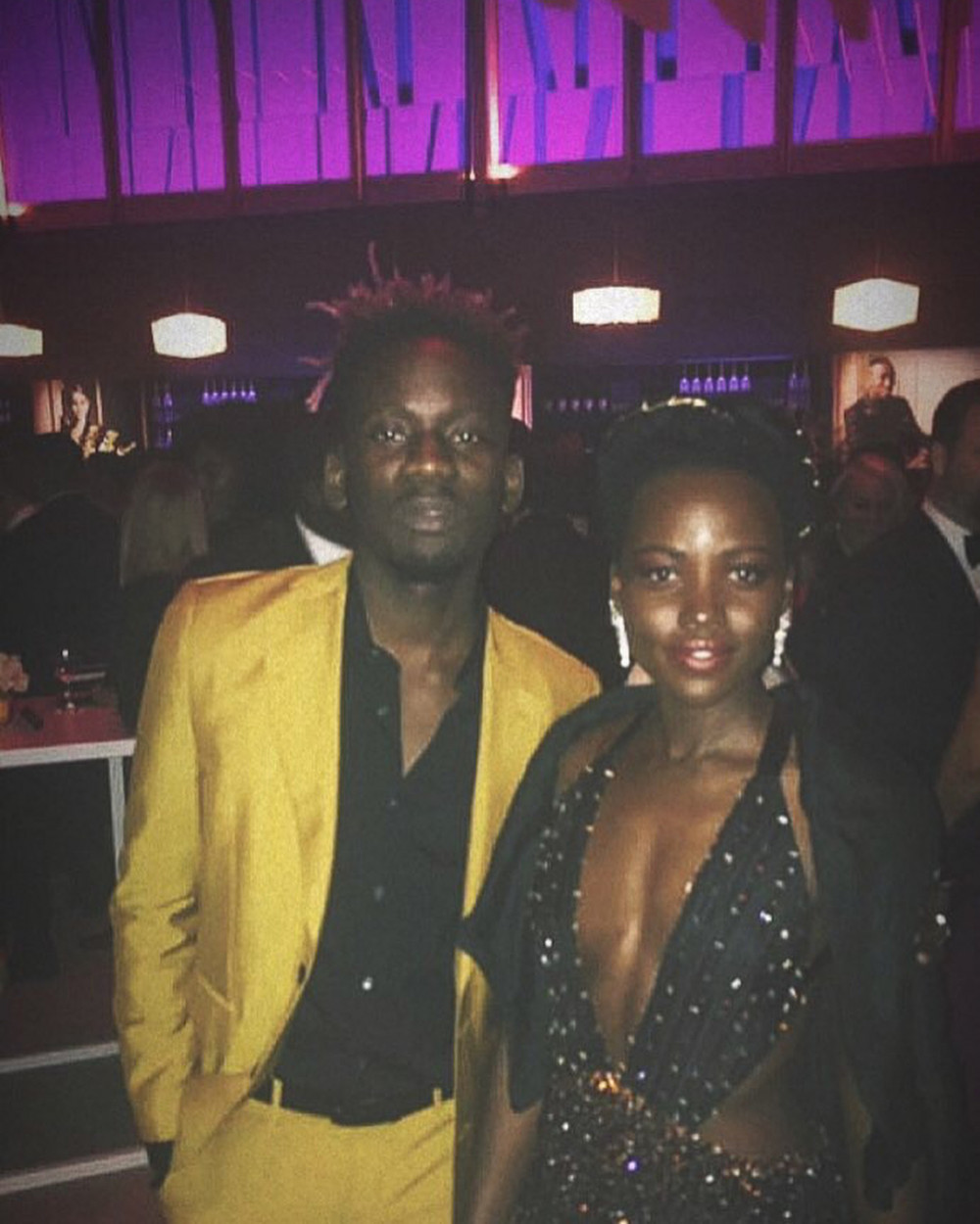 Detty Boy to the World! Mr Eazi joins Diddy, Chadwick Boseman, Lupita Nyong'o at Vanity Fair/Apple Music #Oscars Dinner